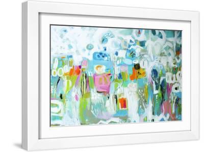 Abstract Blue - White Framed Art Print Wall Art, 18x12