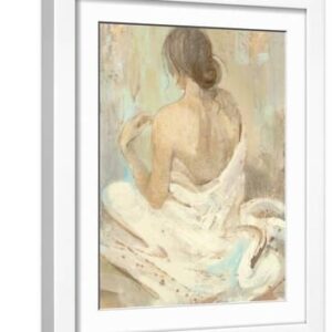 Abstract Figure Study II - White Framed Art Print Wall Art, 12x16