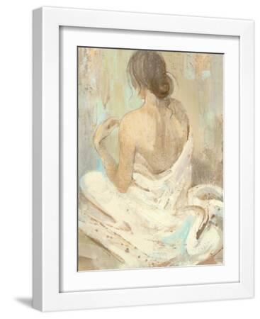 Abstract Figure Study II - White Framed Art Print Wall Art, 12x16