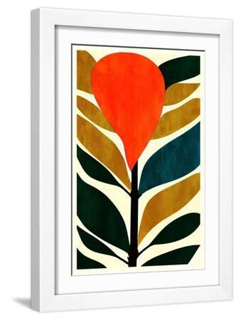 Abstract Flower No.3 - White Framed Art Print Wall Art, 12x18