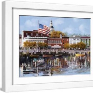 Annapolis - White Framed Art Print Wall Art, 16x12