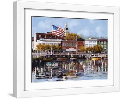 Annapolis - White Framed Art Print Wall Art, 16x12