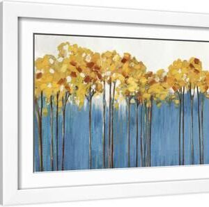 Arbre Bleu - White Framed Art Print Wall Art, 18x12