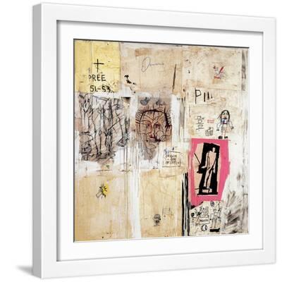 Big Shoes 2 - White Framed Art Print Wall Art, 16x16
