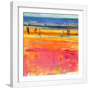 Boulevard De La Plage, 2011 - White Framed Art Print Wall Art, 16x16