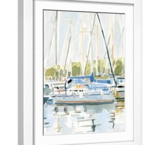 By the Bay II - White Framed Art Print Wall Art, 12x16