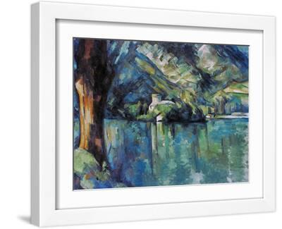 Cezanne: Annecy Lake, 1896 - White Framed Art Print Wall Art, 16x12