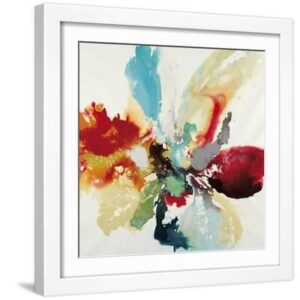 Color Expression - White Framed Art Print Wall Art, 16x16