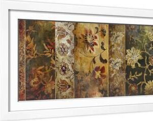 Deep Opulence - White Framed Art Print Wall Art, 24x12