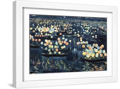 Festa Del Redentore (Festival of Light, Venice) - White Framed Art Print Wall Art, 18x12