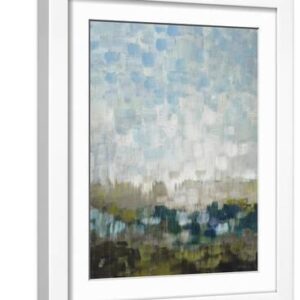 Fields Afar - White Framed Art Print Wall Art, 12x16