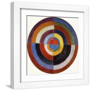 First Disc, 1912 - White Framed Art Print Wall Art, 12x12