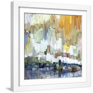 Glacier Bay II - White Framed Art Print Wall Art, 16x16