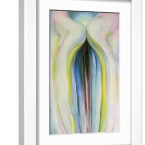 Gray Line with Black, Blue, and Yellow, c.1923 - White Framed Art Print Wall Art, 11x14