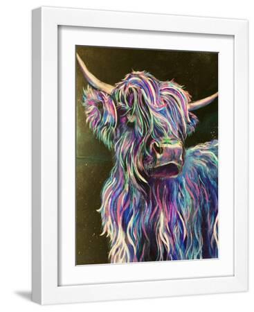 Highland Cow - White Framed Art Print Wall Art, 12x16