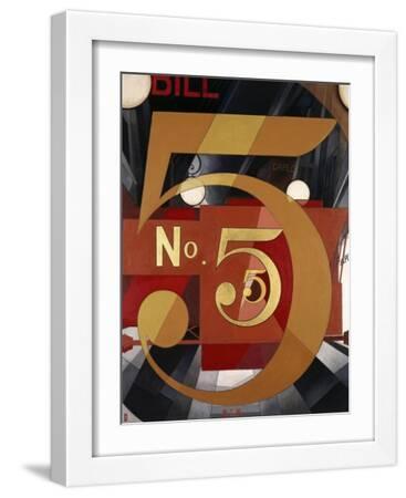 I Saw the Figure 5 in Gold - White Framed Art Print Wall Art, 12x16