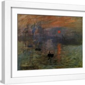 Impression: Sunrise 1873 - White Framed Art Print Wall Art, 16x12