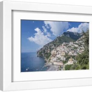 Italy, Amalfi Coast, Positano - White Framed Art Print Wall Art, 12x8