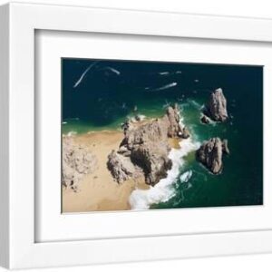 Lands End, Cabo San Lucas, Baja California Sur, Mexico - White Framed Art Print Wall Art, 12x8