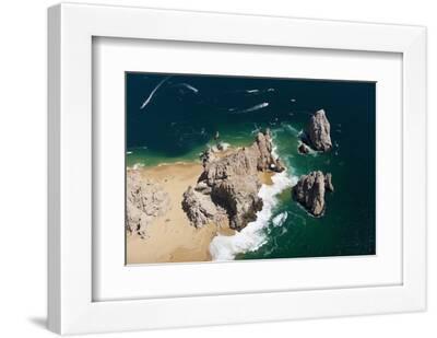 Lands End, Cabo San Lucas, Baja California Sur, Mexico - White Framed Art Print Wall Art, 12x8