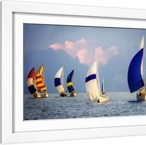 Light Air at Sunset I - White Framed Art Print Wall Art, 18x12