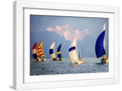 Light Air at Sunset I - White Framed Art Print Wall Art, 18x12