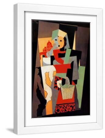 L'Italienne, c.1917 - White Framed Art Print Wall Art, 16x20