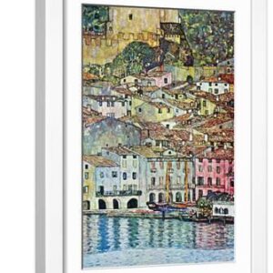 Malcena At The Gardasee - White Framed Art Print Wall Art, 12x18