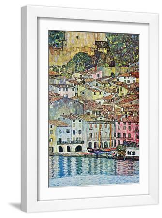 Malcena At The Gardasee - White Framed Art Print Wall Art, 12x18