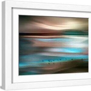 Migrations - White Framed Art Print Wall Art, 16x12