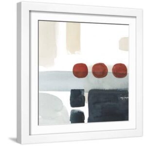Moderne VIII - White Framed Art Print Wall Art, 16x16