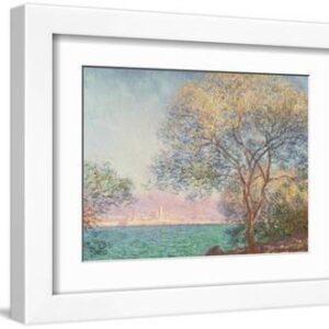 Morning at Antibes, 1888 (Oil on Canvas) - White Framed Art Print Wall Art, 12x9