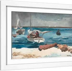 Nassau, 1899 - White Framed Art Print Wall Art, 18x12