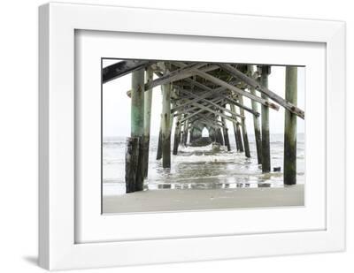 North Carolina, Wilmington, Oceanic Pier - White Framed Art Print Wall Art, 12x8