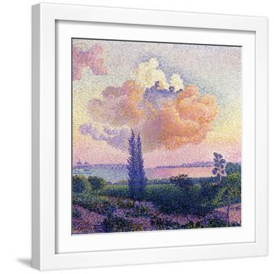 Pink Clouds, C.1896 - White Framed Art Print Wall Art, 16x16