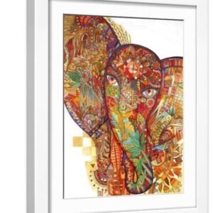 Red India - White Framed Art Print Wall Art, 12x16