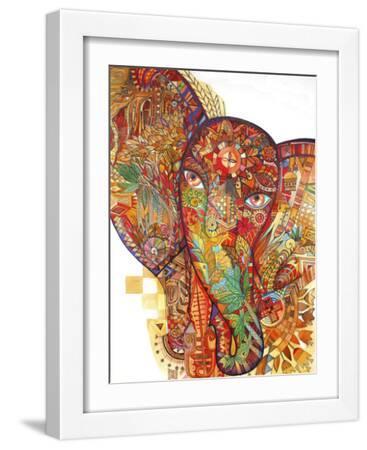 Red India - White Framed Art Print Wall Art, 12x16