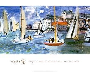 Regates Dans le Port de Trouville - Wall Art Print, 40x24