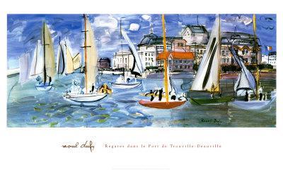 Regates Dans le Port de Trouville - Wall Art Print, 40x24
