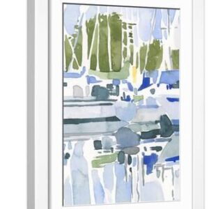 Sailboat Reflections I - White Framed Art Print Wall Art, 12x18