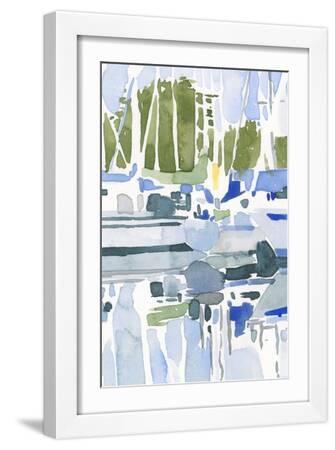 Sailboat Reflections I - White Framed Art Print Wall Art, 12x18