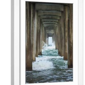 Scripps Splash - White Framed Art Print Wall Art, 12x18