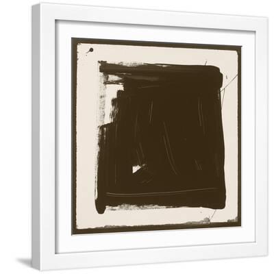 Sepia N - White Framed Art Print Wall Art, 16x16