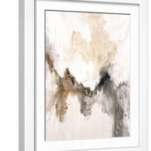 Soft Stream II - White Framed Art Print Wall Art, 12x16