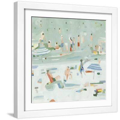 Summer Confetti II - White Framed Art Print Wall Art, 16x16