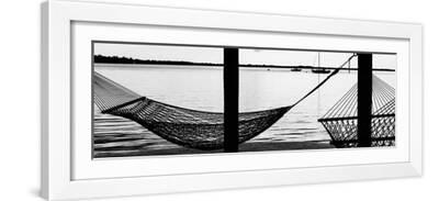 The Hammocks - Florida - White Framed Art Print Wall Art, 24x8