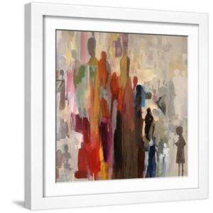 The Little Leader - White Framed Art Print Wall Art, 16x16