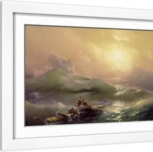 The Ninth Wave, 1850 - White Framed Art Print Wall Art, 18x12