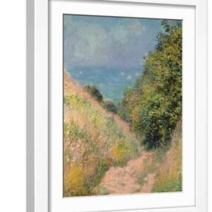 The Path of La Cavée at Pourville, 1882 - White Framed Art Print Wall Art, 12x16
