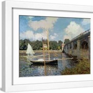 The Seine at Argenteuil - White Framed Art Print Wall Art, 16x12
